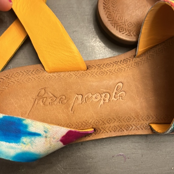 Free people sun peaks tie dye leather sandals size 6.5 - Picture 5 of 6